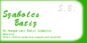 szabolcs batiz business card